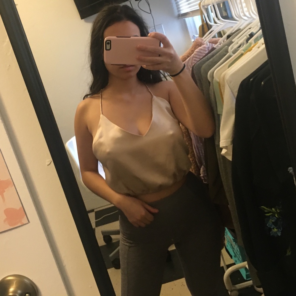 Halter cropped blouse